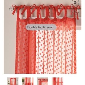 Pioneer Woman “Darling Dot” curtain panels.